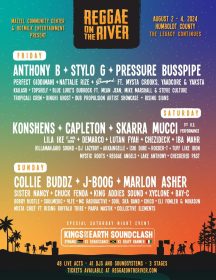 Reggae on the River 2024 Daily Lineup